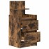 Mesilla de noche con 2 cajones roble ahumado 38x34x80