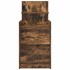 Mesilla de noche con 2 cajones roble ahumado 38x34x80