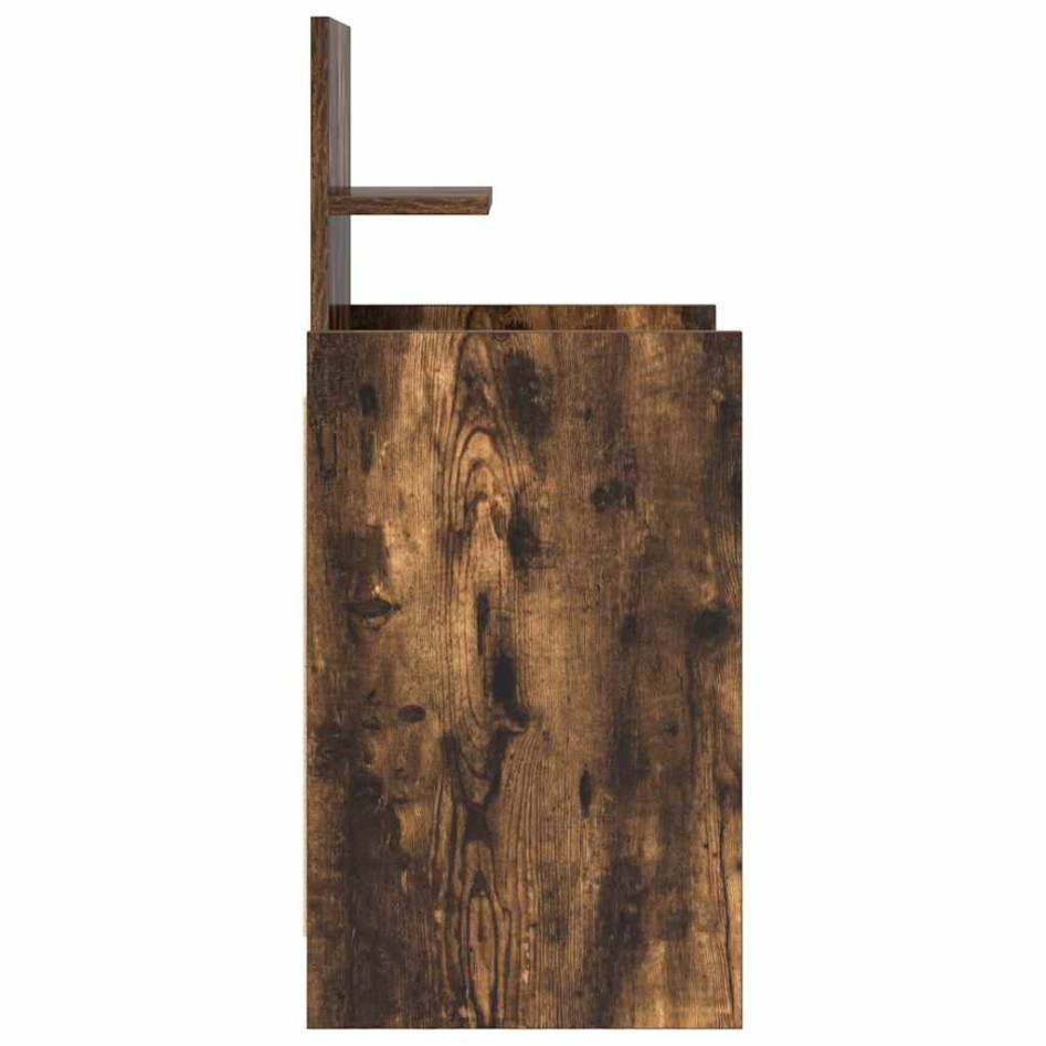 Mesilla de noche con 2 cajones roble ahumado 38x34x80