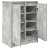 Zapatero gris hormigón 57x34x76 cm madera