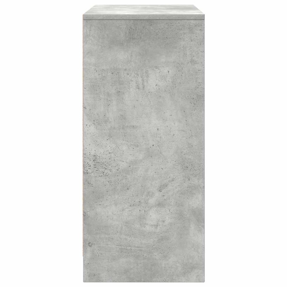 Zapatero gris hormigón 57x34x76 cm madera