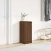 Zapatero de madera de roble marrón 29,5x34x76 cm