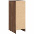 Zapatero de madera de roble marrón 29,5x34x76