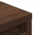 Zapatero de madera de roble marrón 29,5x34x76