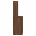Mesilla de noche roble marrón 39x35x125 cm madera de
