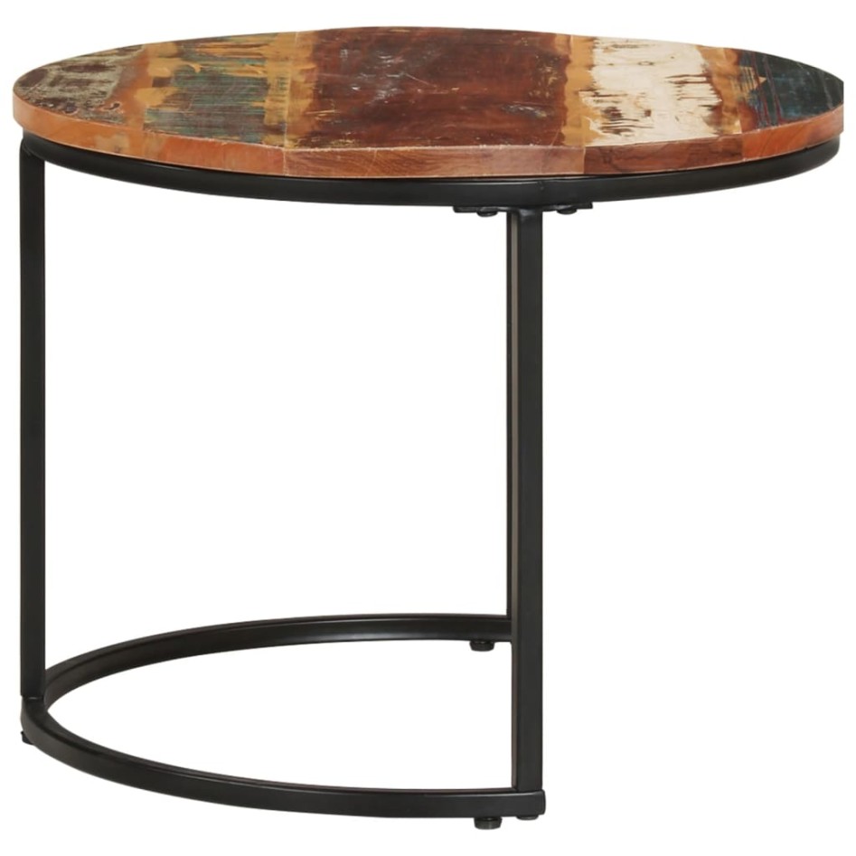 Mesas apilables 3 unidades mesa maciza