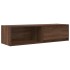 Mueble de TV madera de ingeniería marrón roble 100x31x25,5