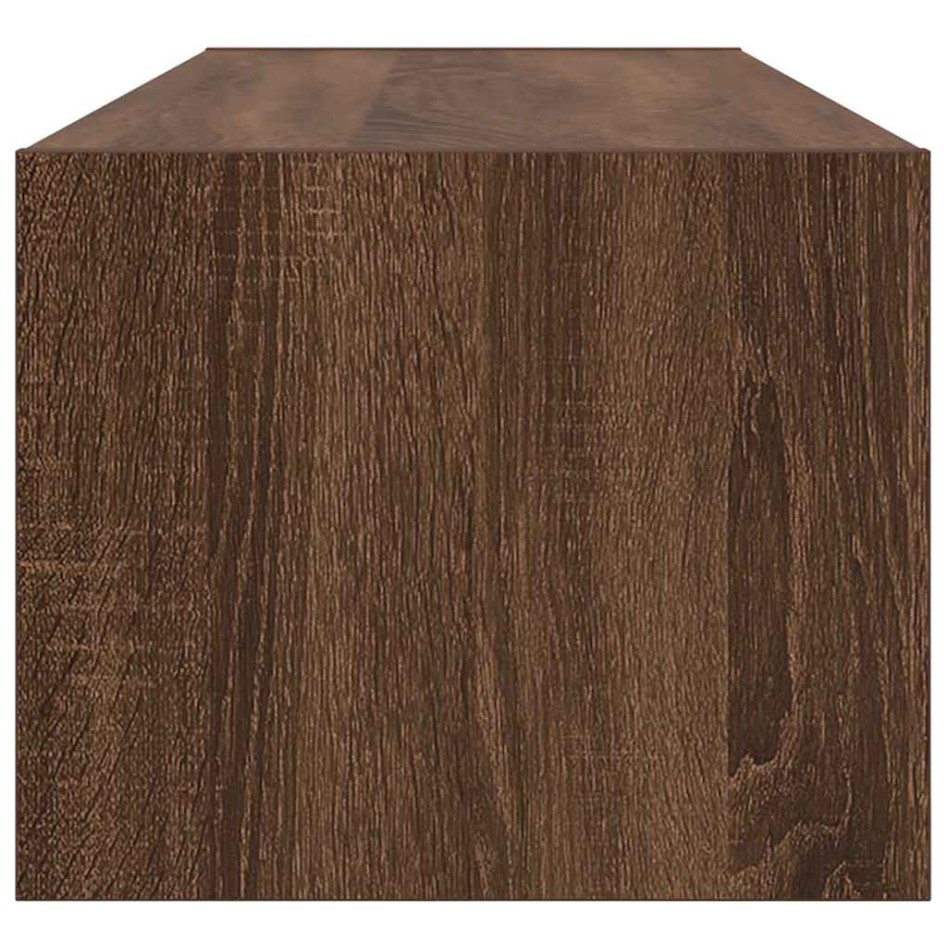 Mueble de TV madera de ingeniería marrón roble 100x31x25,5