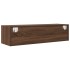 Mueble de TV madera de ingeniería marrón roble 100x31x25,5