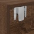Mueble de TV madera de ingeniería marrón roble 100x31x25,5