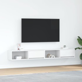 Muebles de TV 2 uds Blanco 100x31x25,5 cm Madera de