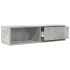 Mueble de TV madera contrachapada gris hormigón 100x31x25,5