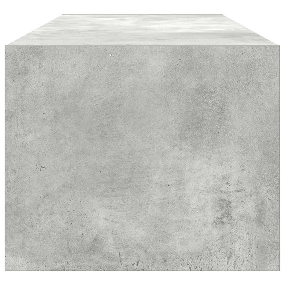 Mueble de TV madera contrachapada gris hormigón 100x31x25,5