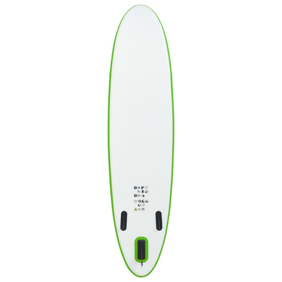 Juego de tabla de paddle surf hinchable verde y