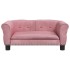 Cama para perros de terciopelo rosa 70x45x30