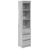 Aparador gris Sonoma 37,5x35x180 cm Madera de