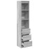 Aparador gris Sonoma 37,5x35x180 cm Madera de