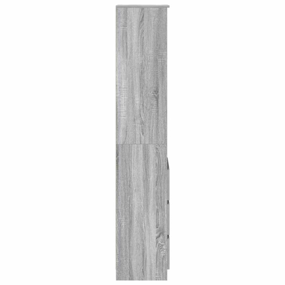 Aparador gris Sonoma 37,5x35x180 cm Madera de