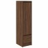 Aparador alto roble marrón 29,5x34x119,5 cm madera