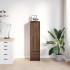 Aparador alto roble marrón 29,5x34x119,5 cm madera