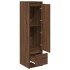 Aparador alto roble marrón 29,5x34x119,5 cm madera