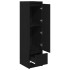 Aparador alto roble negro 29,5x34x119,5 cm madera de
