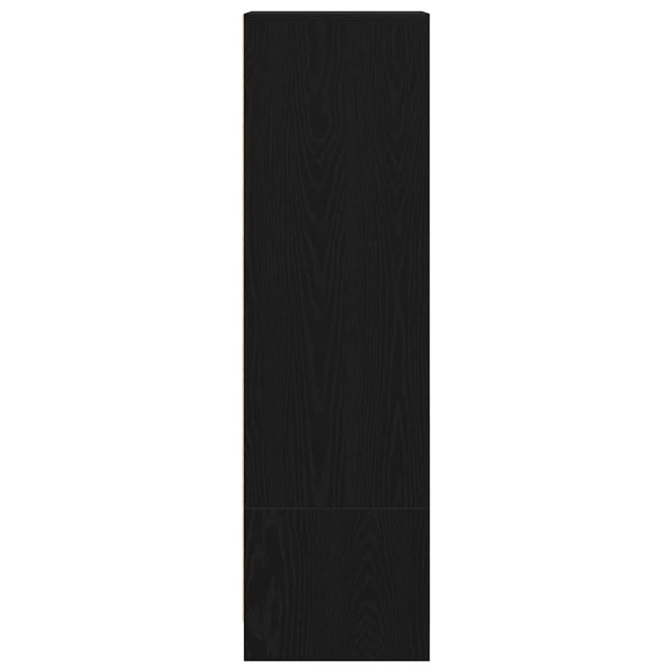 Aparador alto roble negro 29,5x34x119,5 cm madera de