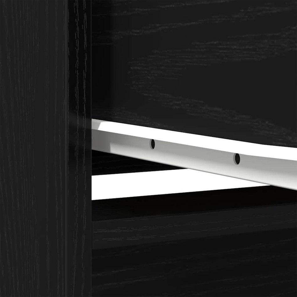 Aparador alto roble negro 29,5x34x119,5 cm madera de