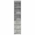 Aparador alto gris hormigón 37,5x35x180 cm madera de