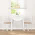 Sillas de comedor con cojines 2uds madera maciza blanco