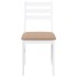 Sillas de comedor con cojines 2uds madera maciza blanco