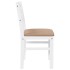 Sillas de comedor con cojines 2uds madera maciza blanco