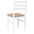 Sillas de comedor con cojines 2uds madera maciza blanco