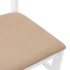 Sillas de comedor con cojines 2uds madera maciza blanco