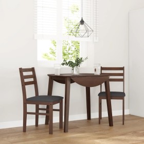 Sillas de comedor con cojines 2 uds madera maciza marrón