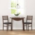 Sillas de comedor con cojines 2 uds madera maciza marrón
