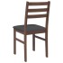 Sillas de comedor con cojines 2 uds madera maciza marrón
