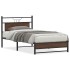 Estructura de cama sin colchón roble marrón 107x203