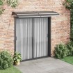 Marquesina de puerta PC negro 240x75 cm