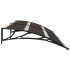 Marquesina de puerta PC negro 240x75