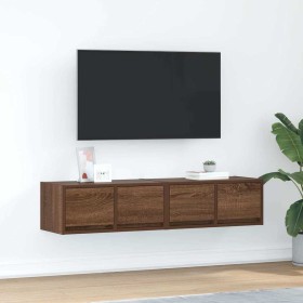 Muebles de TV 2uds Roble marrón 60x31x25,5 cm Madera