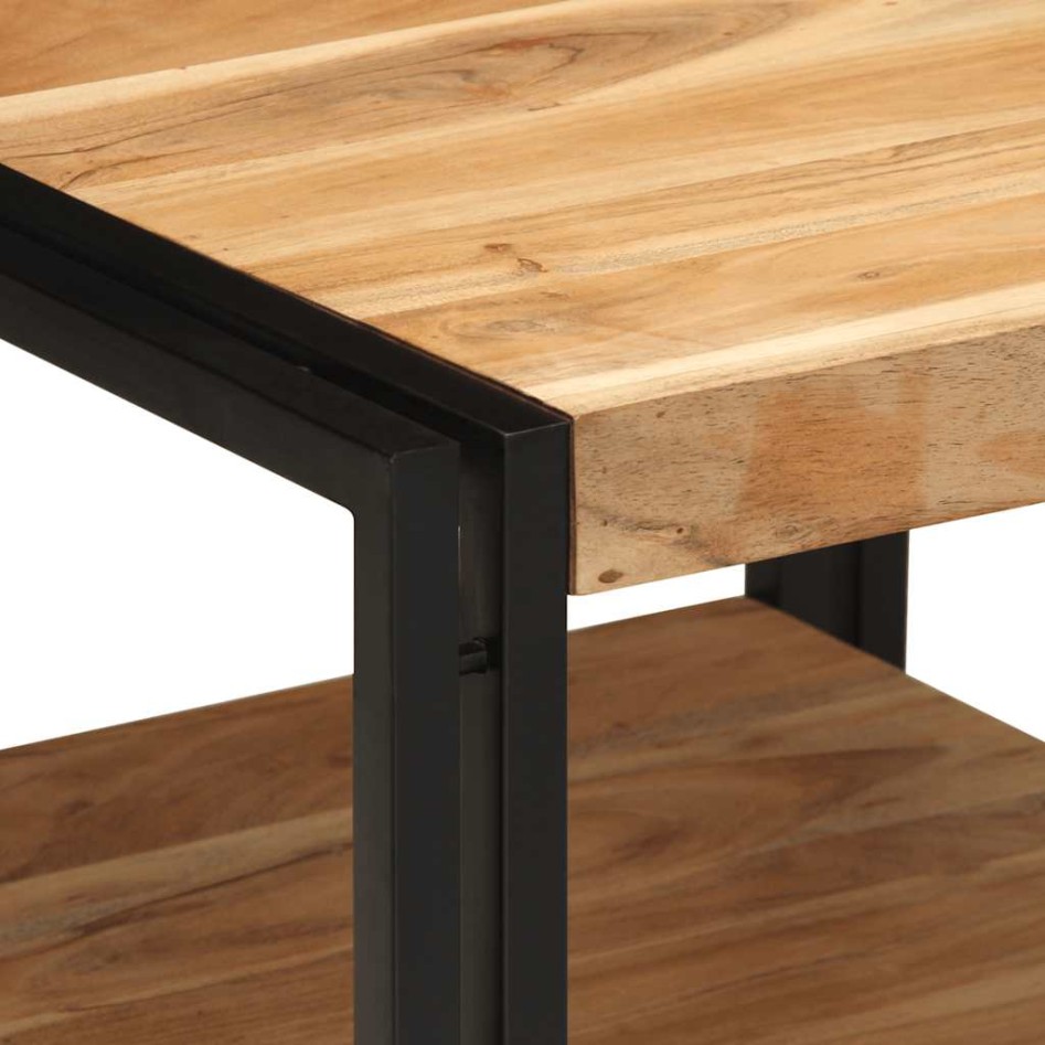 Mesa de centro madera maciza de acacia 50x50x38