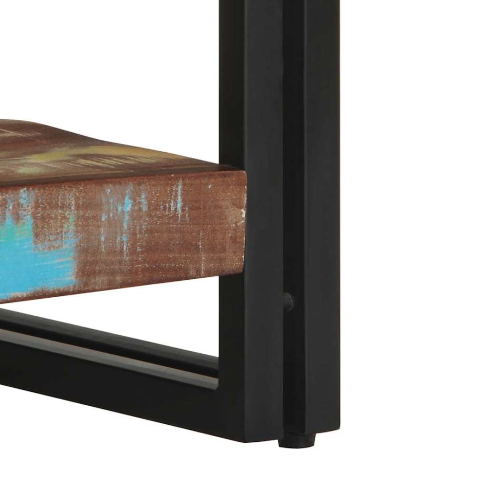 Mesa de centro multicolor 70x50x38 cm madera maciza