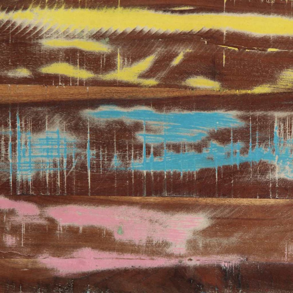 Mesa de centro multicolor 70x50x38 cm madera maciza