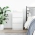 Mesilla de noche con 3 cajones blanca 39x35x65