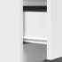 Mesilla de noche con 3 cajones blanca 39x35x65