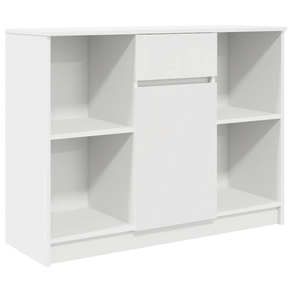 Aparador con cajón blanco 101x35x76 cm madera de