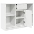 Aparador con cajón blanco 101x35x76 cm madera de