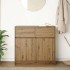 Aparador con cajón roble artesanal 80x34x76cm madera