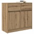 Aparador con cajón roble artesanal 80x34x76cm madera